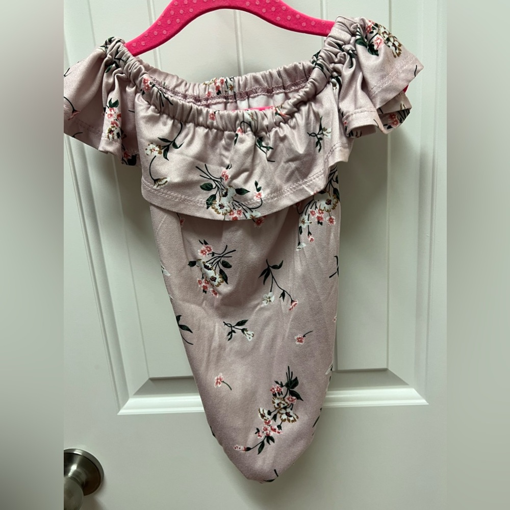 Baileys Blossoms Flutter Sleeve Leotard